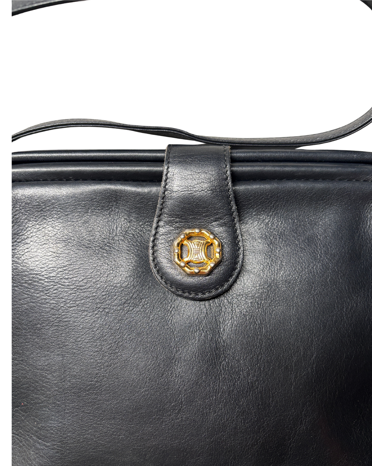 Vintage Céline Triomphe Shoulder Bag with Crest Medallion (1980'S - 1990's)
