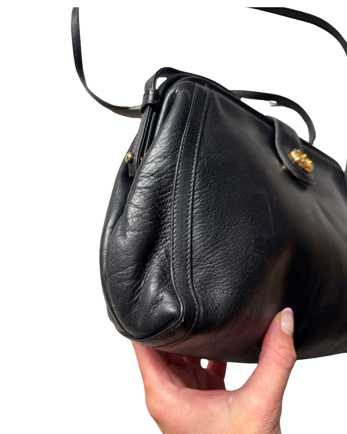 Vintage Céline Triomphe Shoulder Bag with Crest Medallion (1980'S - 1990's)