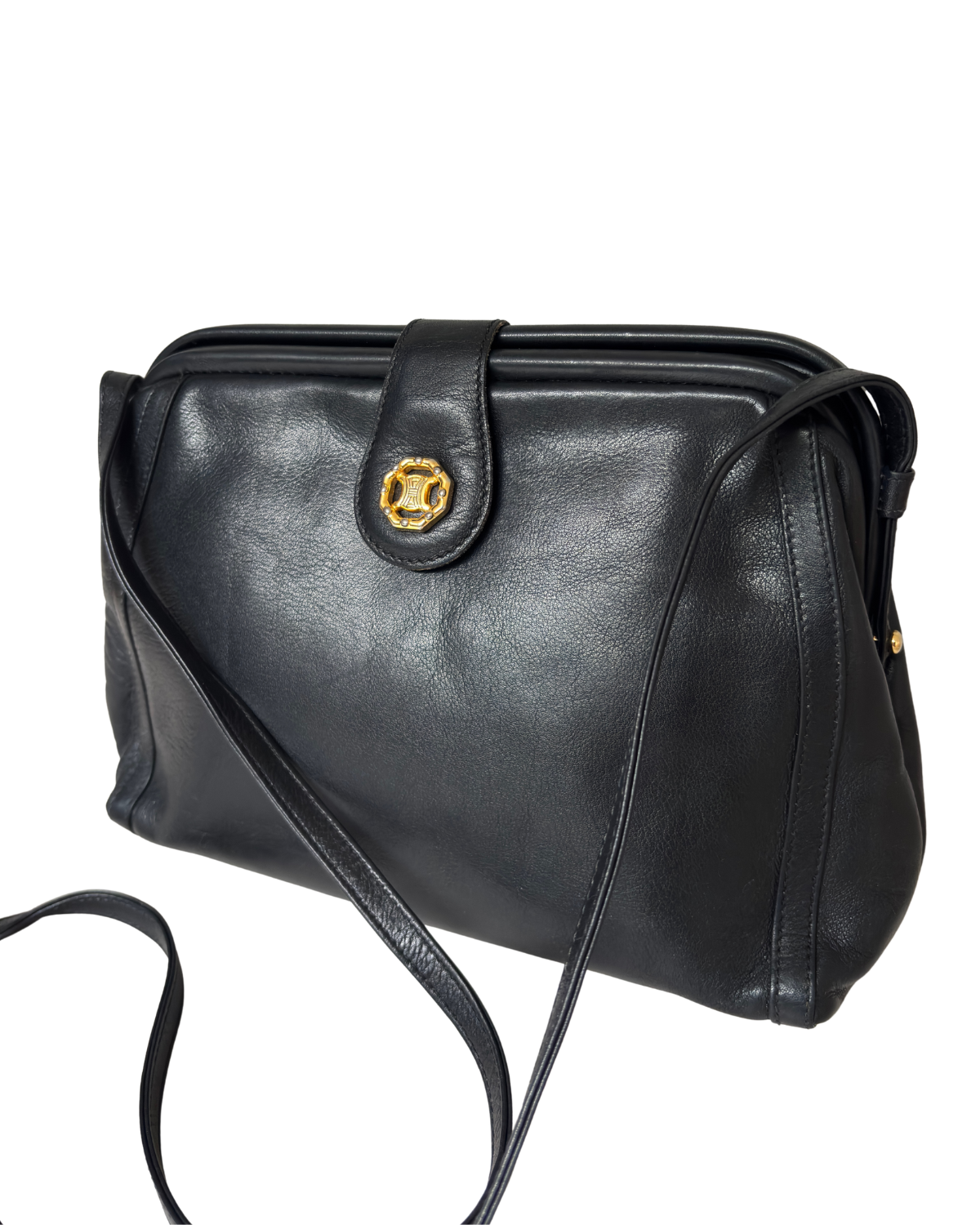 Vintage Céline Triomphe Shoulder Bag with Crest Medallion (1980'S - 1990's)