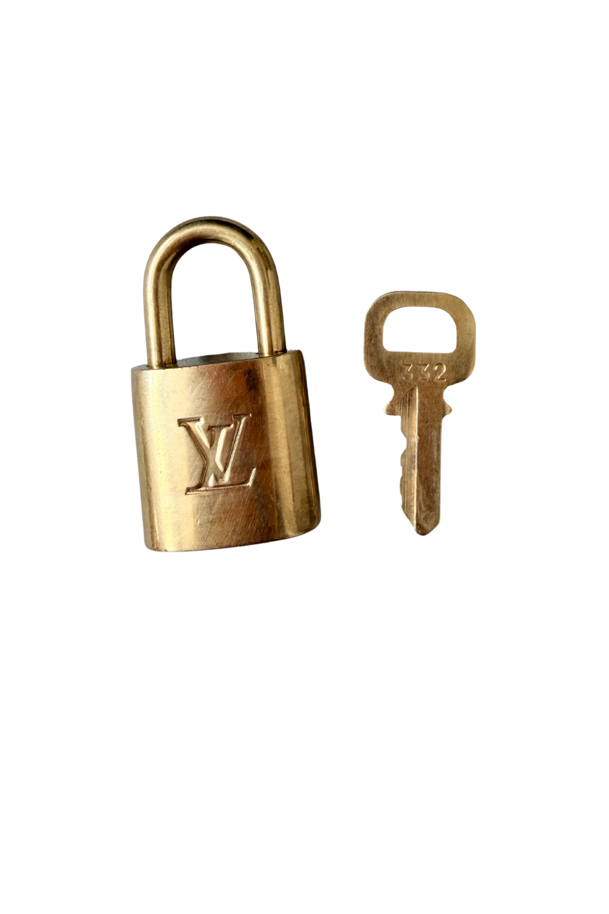 Louis Vuitton Vintage Brass Lock & Key #332