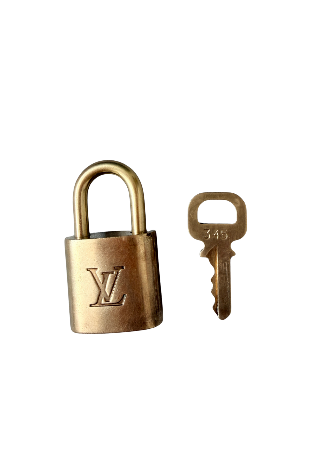 Louis Vuitton Vintage Brass Lock & Key #345