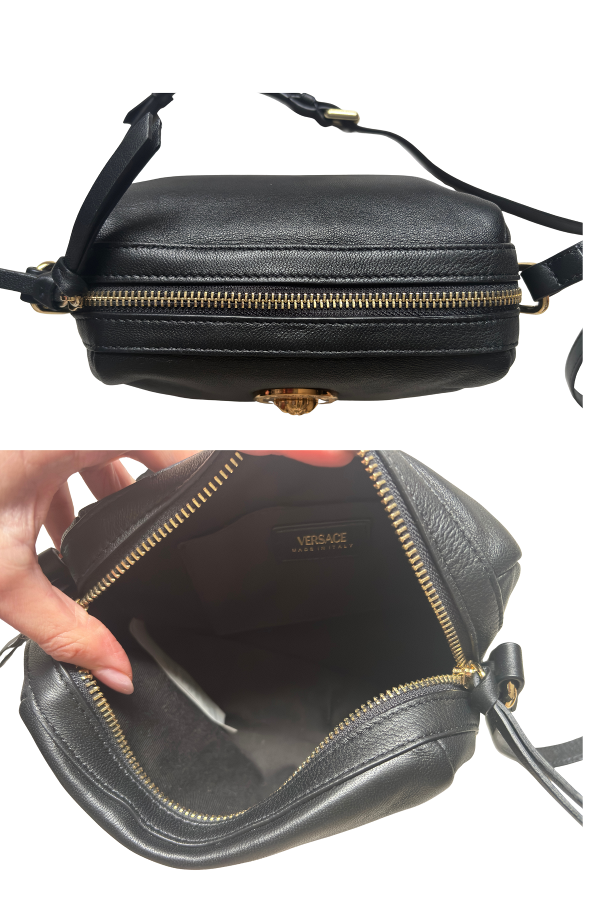VERSACE Medusa Leather Camera Bag